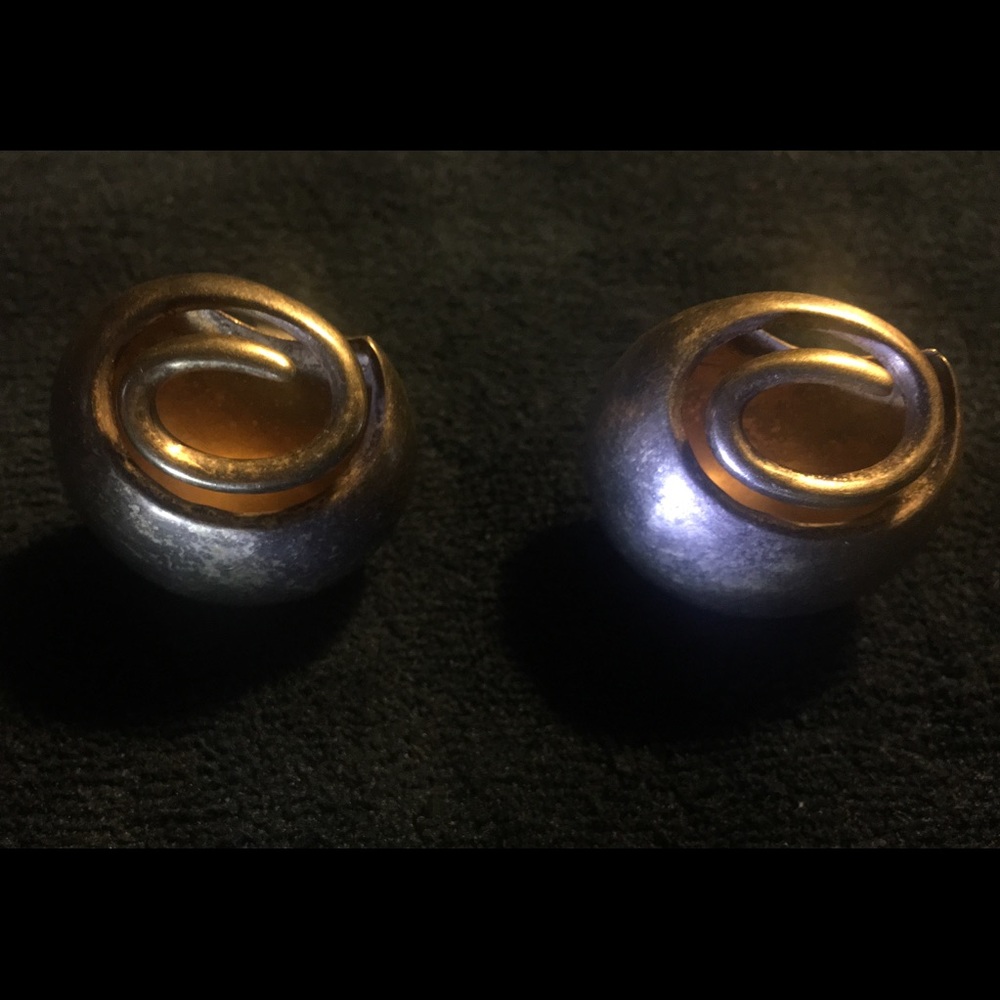1980s Sterling Y. Shibata Clip-on Earrings